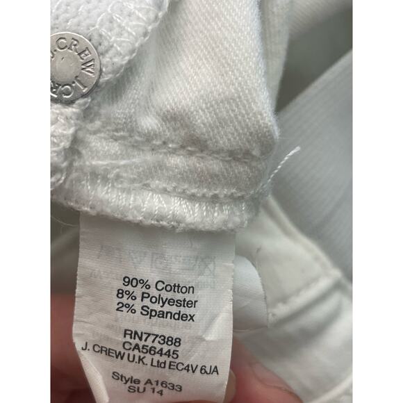 J Crew Maternity Jeans Toothpick Skinny White 24 Ankle Style A1633 - Picture 4 of 5